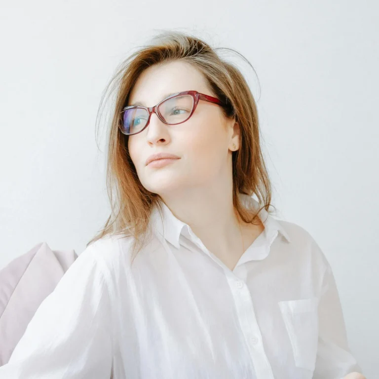 A thoughtful woman reflecting on her emotions